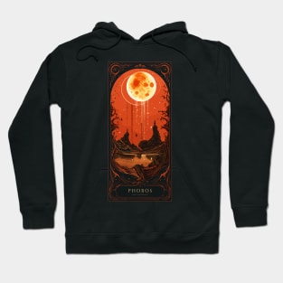 Phobos Mars Moon, Astronauts Solar System Moon Wall Art Hoodie